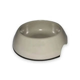 Ancol hungry paws feeding bowl grey silver-colored premium grade melamine with black rubberized base for stability