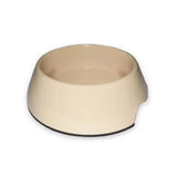 Beige ancol hungry paws feeding bowl with black non-slip base made of premium grade melamine for pets
