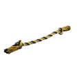 Ancol Jumbo Jaws Super Rope 125-CM-X-6-CM-BLACK-GREY-YELLOW Dog Toy