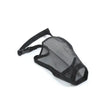 Black ancol nylon mesh dog muzzle with gentle mesh and adjustable strap for a comfortable fit