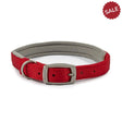 Ancol Padded Viva Collar Red 45-54cm-size-6 Dog Collars
