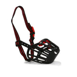 Ancol Plastic Dog Muzzle Size 4 Black/Red Dog Muzzles