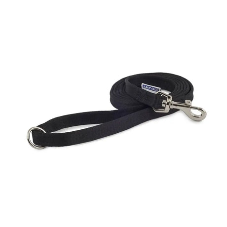 Ancol Polyester Training Lead 180 Cm X 2.5 Cm Black Dog Lead Barnstaple Equestrian Supplies