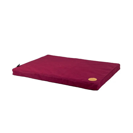 Ancol sleepy paws waterproof flat pad burgundy maroon cushioned rectangular pet bed with small circular logo