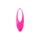 Bright pink ancol soft blinker collar made of silicone with textured grip and rounded ends for comfortable wear