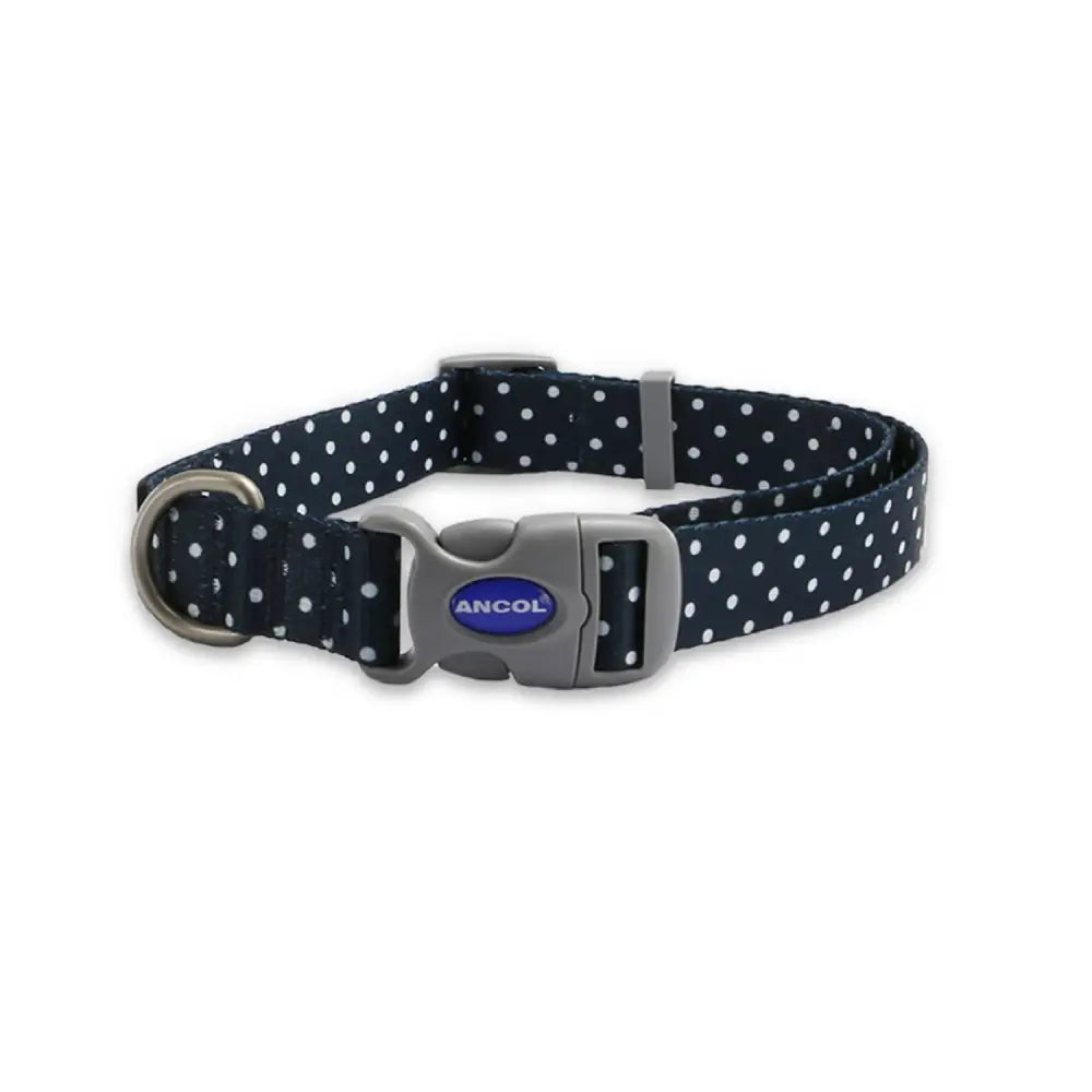 Ancol Soho Pet Collar Polka Dot Size 5 - 9 (45-70Cm) Polka Dot Dog Collar Barnstaple Equestrian Supplies