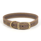 Ancol Timberwolf Leather Collar Sable SIZE-2-28-31CM-SABLE 