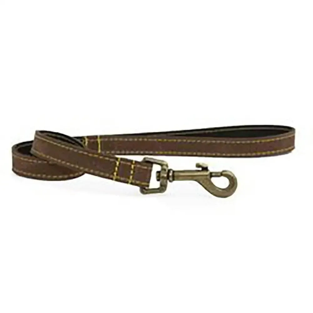 Ancol Timberwolf Leather Lead Sable 60 Cm X 1.9 Cm Sable Dog Lead