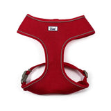 Red Ancol Viva mesh dog harness with breathable mesh fabric and gray trim for comfortable walks
