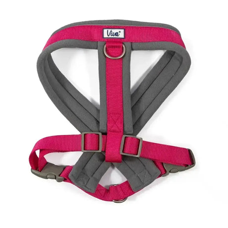 Ancol viva padded harness pink with padded straps metal buckle and durable poly-weave webbing for pets