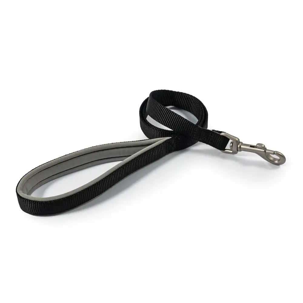 Ancol Viva Padded Snap Lead Black 100 Cm X 1.9 Cm Black Dog Lead Barnstaple Equestrian Supplies