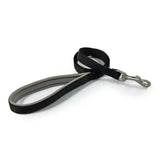 Ancol viva padded black dual-tone padded snap lead with durable poly-weave webbing and a metal clasp