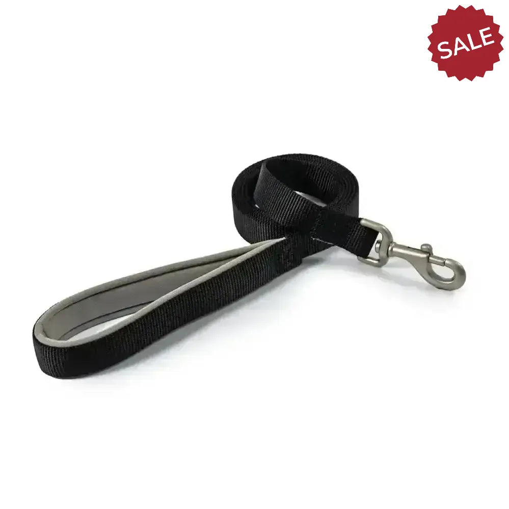 Ancol Viva Padded Snap Lead Black 1m x 2.5 cm Black Dog Lead