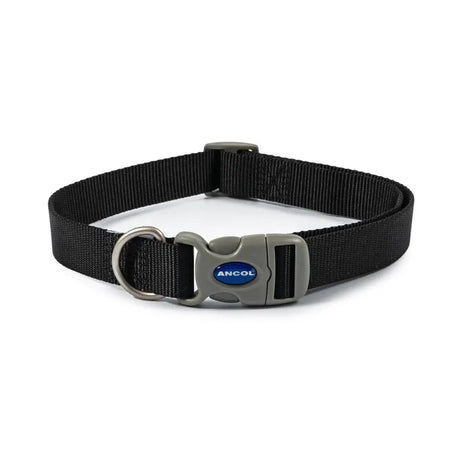 Ancol Viva Quick Fit Collar Black Size 1 - 2 (20-30Cm) Black Dog Collar Barnstaple Equestrian Supplies