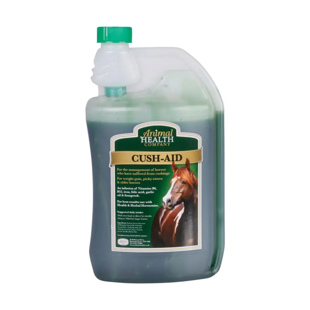 Animal Health Company Cush-Aid 1 Litre Horse Hormonal Supplements Barnstaple Equestrian Supplies