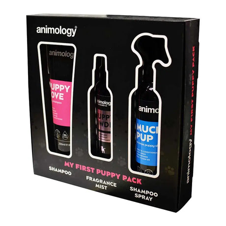 Gift set of dog grooming products from Animology for puppy’s early grooming experience