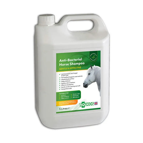 Aqueos Anti-Bacterial Horse Shampoo 5 Litre Medicated Shampoos Barnstaple Equestrian Supplies