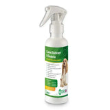 White plastic spray bottle with green label and white trigger nozzle of aqueos canine disinfectant and deodoriser by rqueos