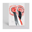 Arena card congratulations featuring competition rosettes with vibrant red and black ribbons saying 1st and yay