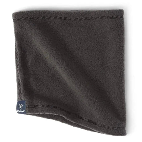 Dark gray ariat elementary gaiter snood made of soft recycled polyester fleece with textured surface and neat stitching