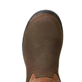 Brown leather ariat eskdale h20 waterproof country boot with black rubber sole and stitched detailing