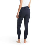 Navy blue ariats prelude riding breeches back view with four-way performance stretch and subtle double-weave twill pattern