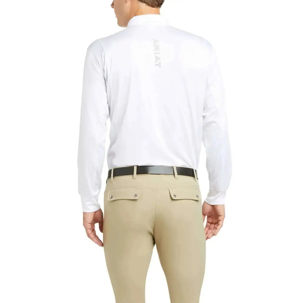 Ariat Gents Tek Long Sleeve Mens Show Shirts White X Small Show Shirts Barnstaple Equestrian Supplies