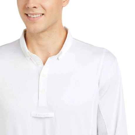 Ariat Gents Tek Long Sleeve Mens Show Shirts White X Small Ariat Show Shirts Barnstaple Equestrian Supplies