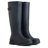 Dark gray rubber ariat kelmarsh rubber wellington boots with red side buckle smartly designed for wet weather