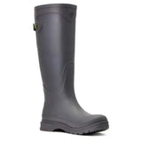 Dark gray rubber ariat kelmarsh rubber boot with textured sole and subtle embossed design for all-weather wear