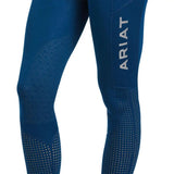 Ariat Ladies EOS Knee Patch Riding Tights With Phone Pocket And Logo Blue Opal X Small Riding Tights Barnstaple Equestrian Supplies