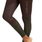 Ariat Ladies EOS Knee Patch Riding Tights With Phone Pocket And Logo Grey X Small Riding Tights