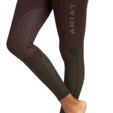 Ariat Ladies EOS Knee Patch Riding Tights With Phone Pocket And Logo Black X Small Ariat Legwear Barnstaple Equestrian Supplies