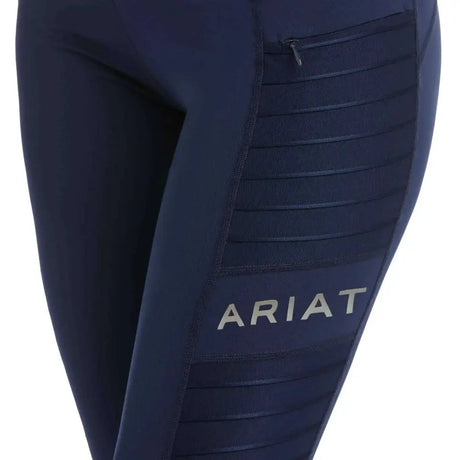 Ariat Ladies EOS Moto Full Seat Riding Tights Navy - Large Riding Tights Barnstaple Equestrian Supplies