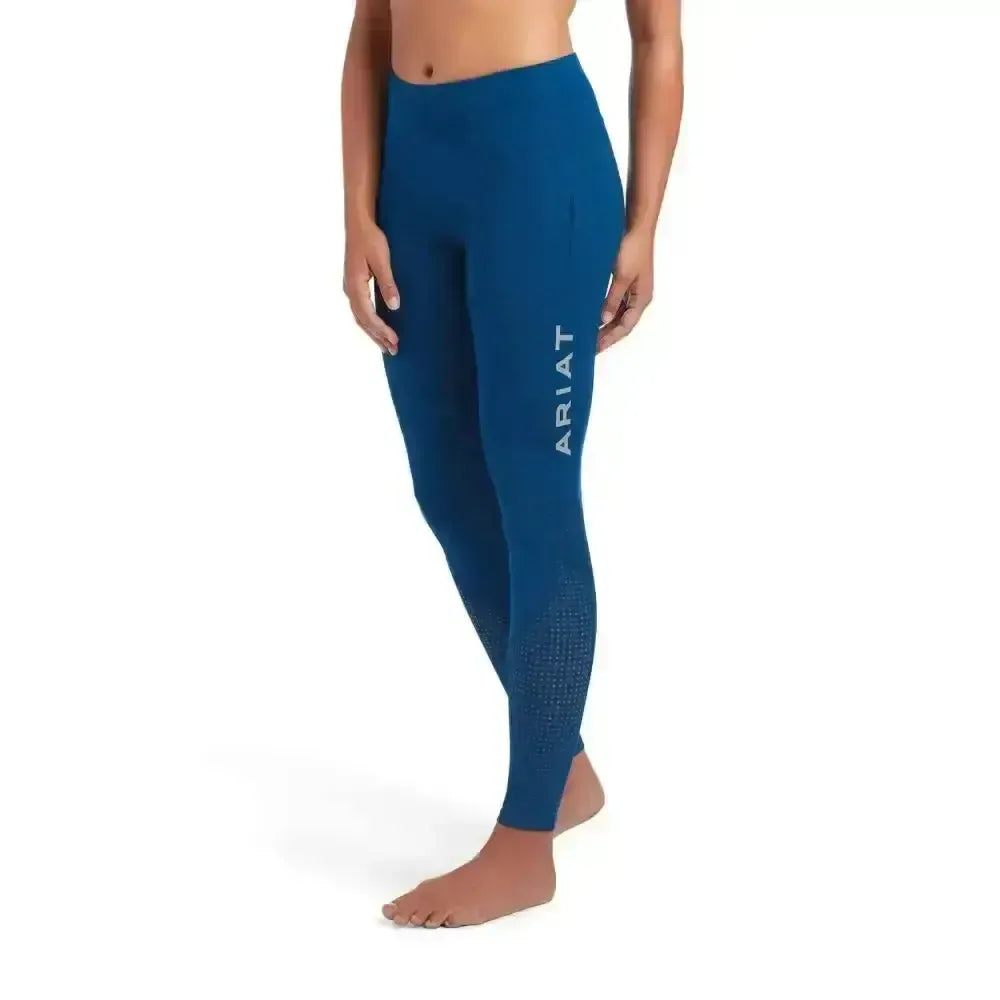 Ariat Ladies EOS Riding Tights With Phone Pocket And Logo Full Seat Black X Small Riding Tights