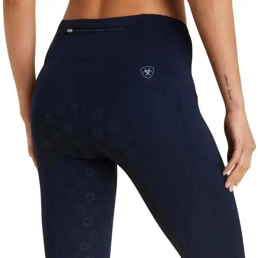 Ariat Ladies EOS Riding Tights With Phone Pocket And Logo Full Seat Black X Small Riding Tights