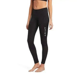 Ariat Ladies EOS Riding Tights With Phone Pocket And Logo Full Seat Black X Small Riding Tights