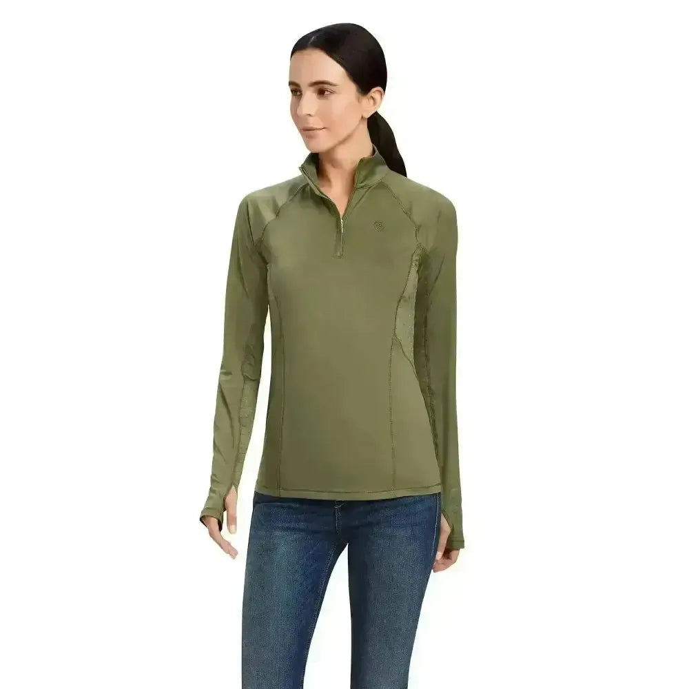 Ariat Lowell Base Layer 2.0 1/4 Zip Team Print X Small Base Layers