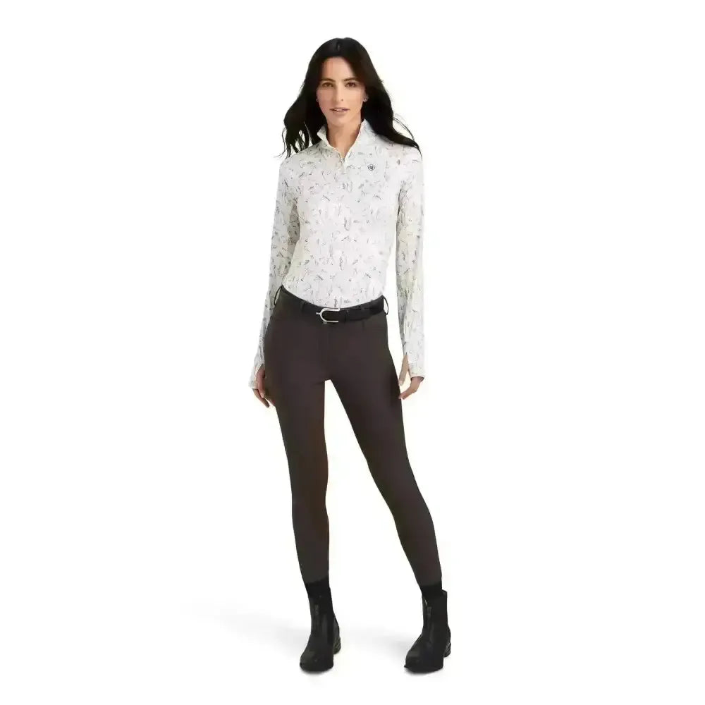Ariat Lowell Base Layer 2.0 1/4 Zip Team Print X Small Base Layers