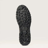 Black rubber sole with aggressive tread and ariat logo on ariat moresby tall waterproof country boots