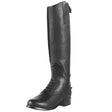 Ariar riding boots bromont h20 long black leather riding boots for children with sleek polished finish and laces