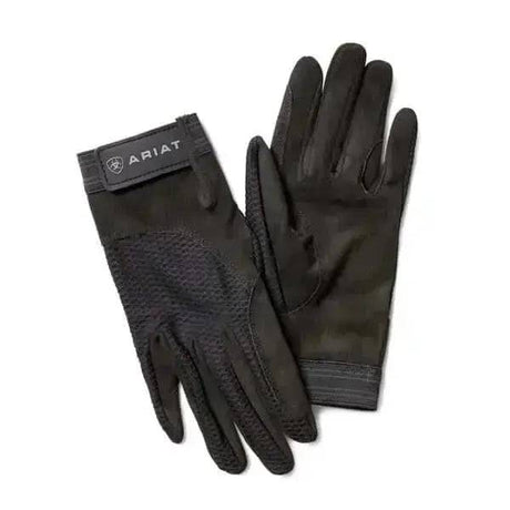 Ariat Tek Air Grip Summer Riding Gloves Black 6.5 Ariat Riding Gloves Barnstaple Equestrian Supplies