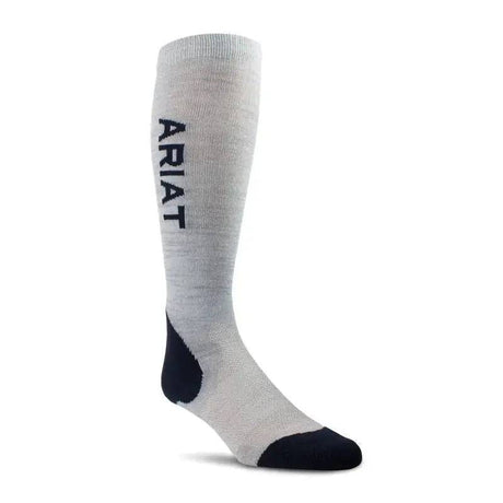 Ariat TEK Performance Socks Heather Grey / Navy Ariat Socks Barnstaple Equestrian Supplies
