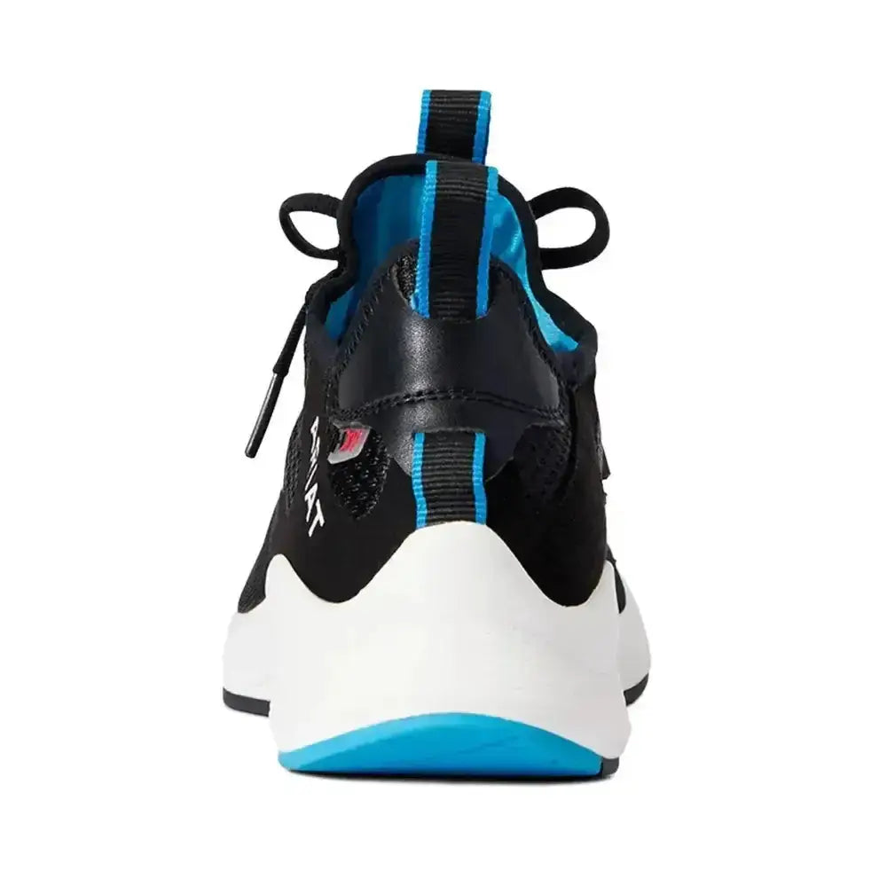 Ariat wms ignite waterproof trainers with black bright blue mesh and synthetic leather uppers and white midsole