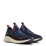 Navy blue and black ariat womans ignite eco trainers with red lace accents perfect for everyday wear