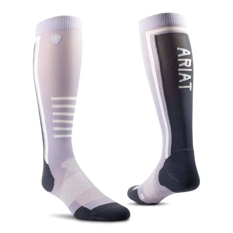 AriatTEK Slimline Performance Socks Lavender Aura / Periscope Riding Socks Barnstaple Equestrian Supplies