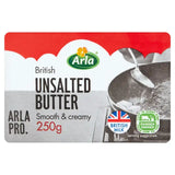 Arla pro butter pack showing the back side with nutritional info on the arla butter pack packaging