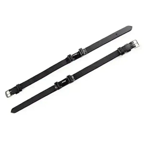Ascot Cheek Pieces black leather hand sewn cheek pieces with silver stainless steel fastenings for quality and style