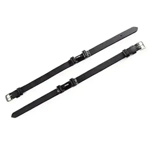 Ascot Cheek Pieces black leather hand sewn cheek pieces with silver stainless steel fastenings for quality and style