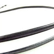 Black rubber belt with textured ribbed surface for ascot leather dressage reins with hook stud detail